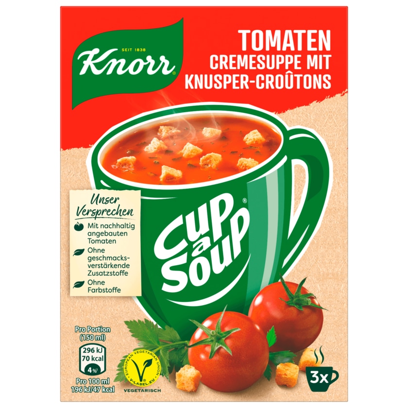 Knorr Tomaten Cremesuppe mit Knusper-Croutons 3x19g, 57g